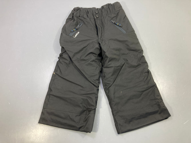 Pantalon imperméable noir ski, poches zippées, Wedze, bas taché et un accro, moins cher chez Petit Kiwi