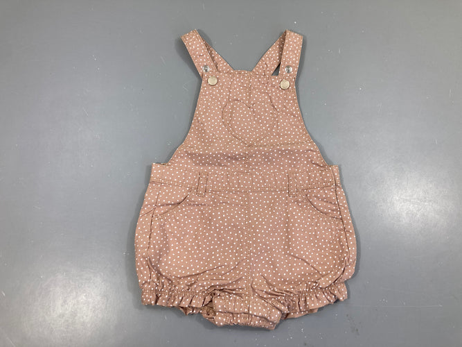 Salopette bar.boteuse beige pois blancs, moins cher chez Petit Kiwi
