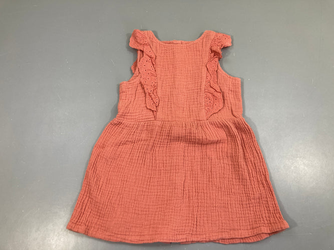 Robe s.m coton tetra rose froufrous, moins cher chez Petit Kiwi
