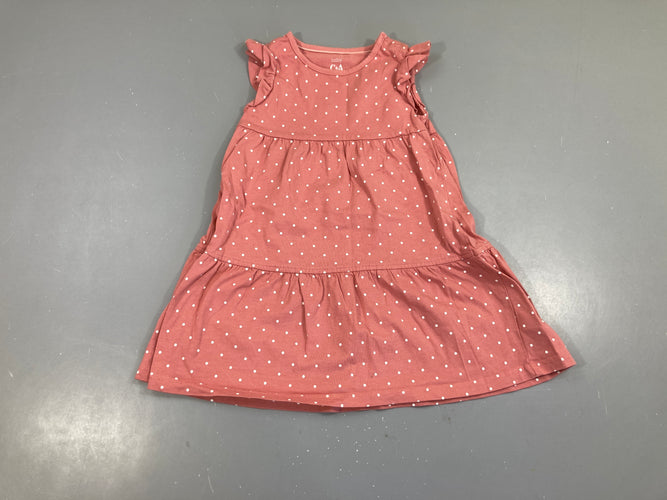 Robe m.c molleton rose pois, moins cher chez Petit Kiwi