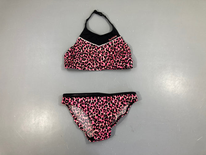 Bikini rose léopard, moins cher chez Petit Kiwi