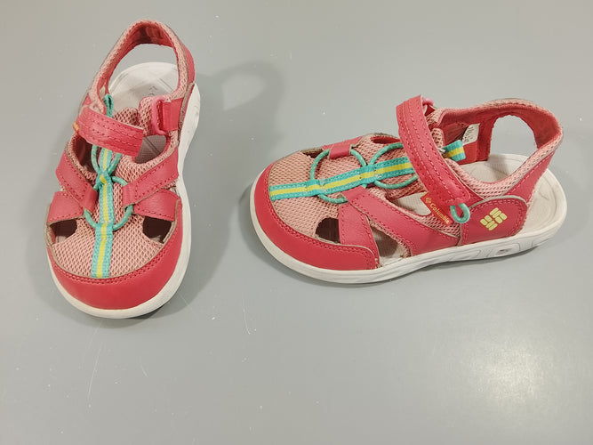 Sandales Columbia rose, bleu, jaune  -30, moins cher chez Petit Kiwi