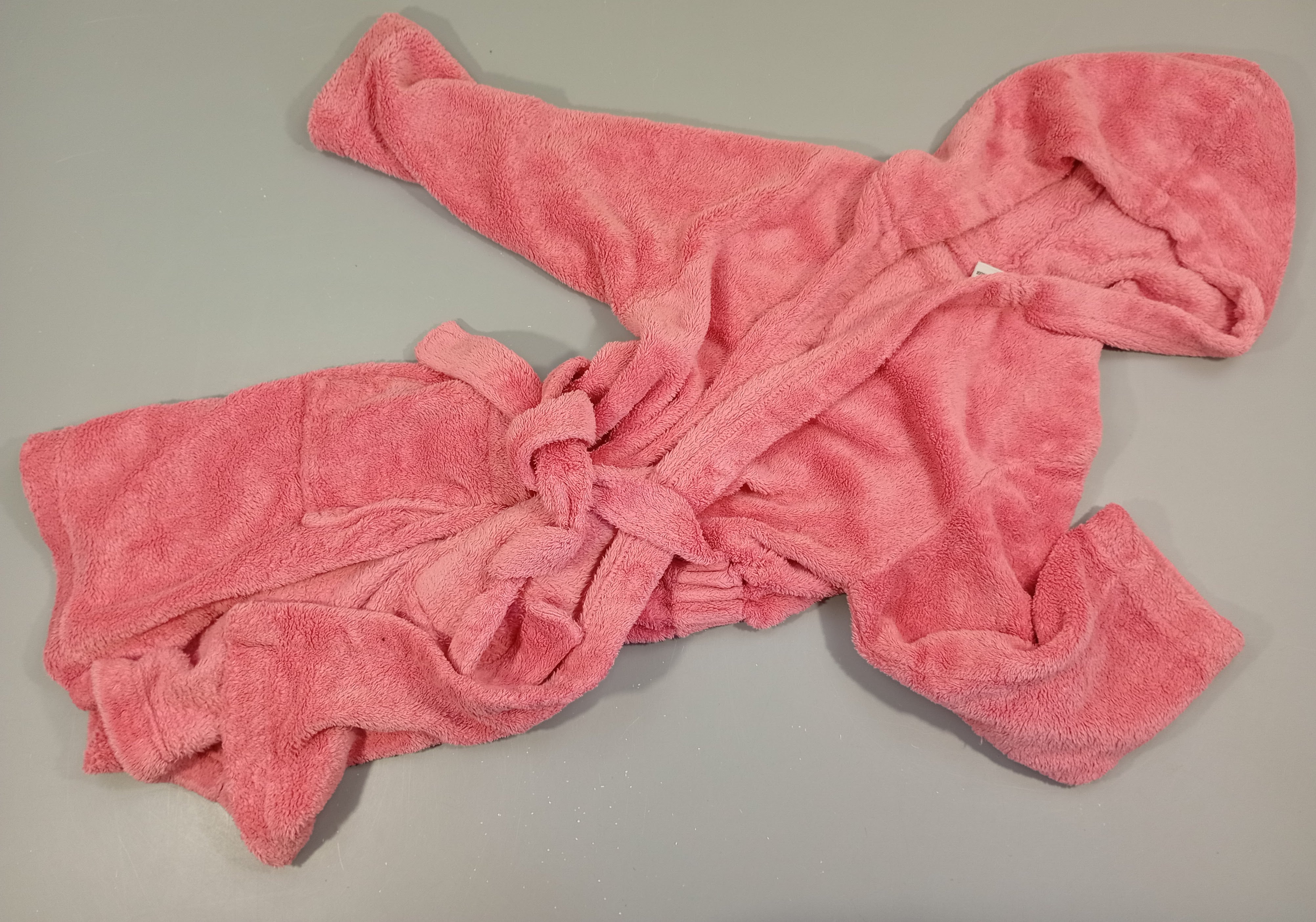 Peignoir velours rose