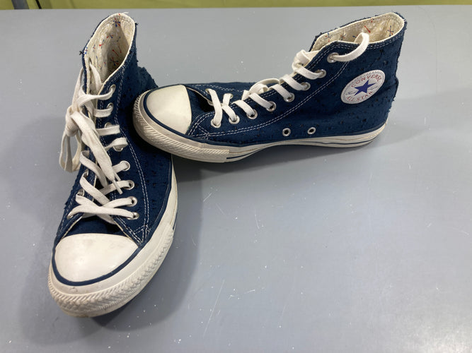 Baskets montantes toile Converse bleu foncé, 40, moins cher chez Petit Kiwi