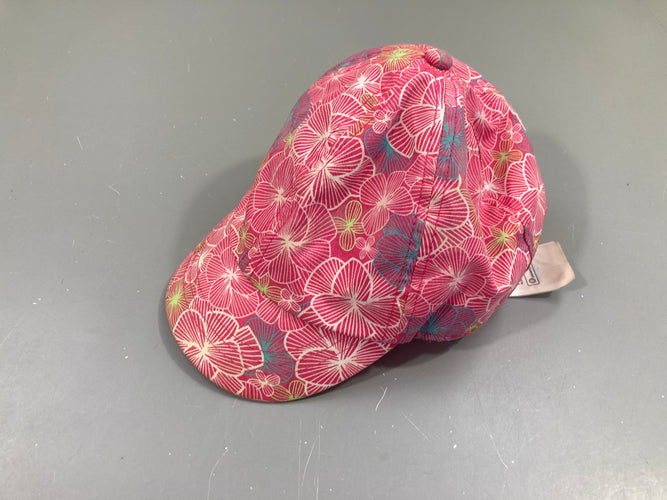 Casquette rose fleurie, moins cher chez Petit Kiwi