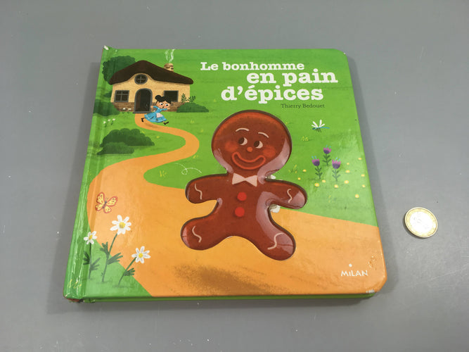 Le bonhomme en pain d'épices-Livre à touche-Coins 1 peu abimés, moins cher chez Petit Kiwi