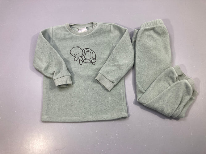 Pyjama menthe tortue et pantalon, moins cher chez Petit Kiwi