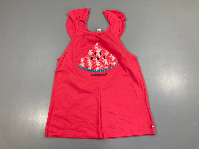 T-shirt m.c rose pastèque, moins cher chez Petit Kiwi