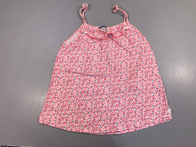 T-shirt fines bretelles feuillage rouge, moins cher chez Petit Kiwi