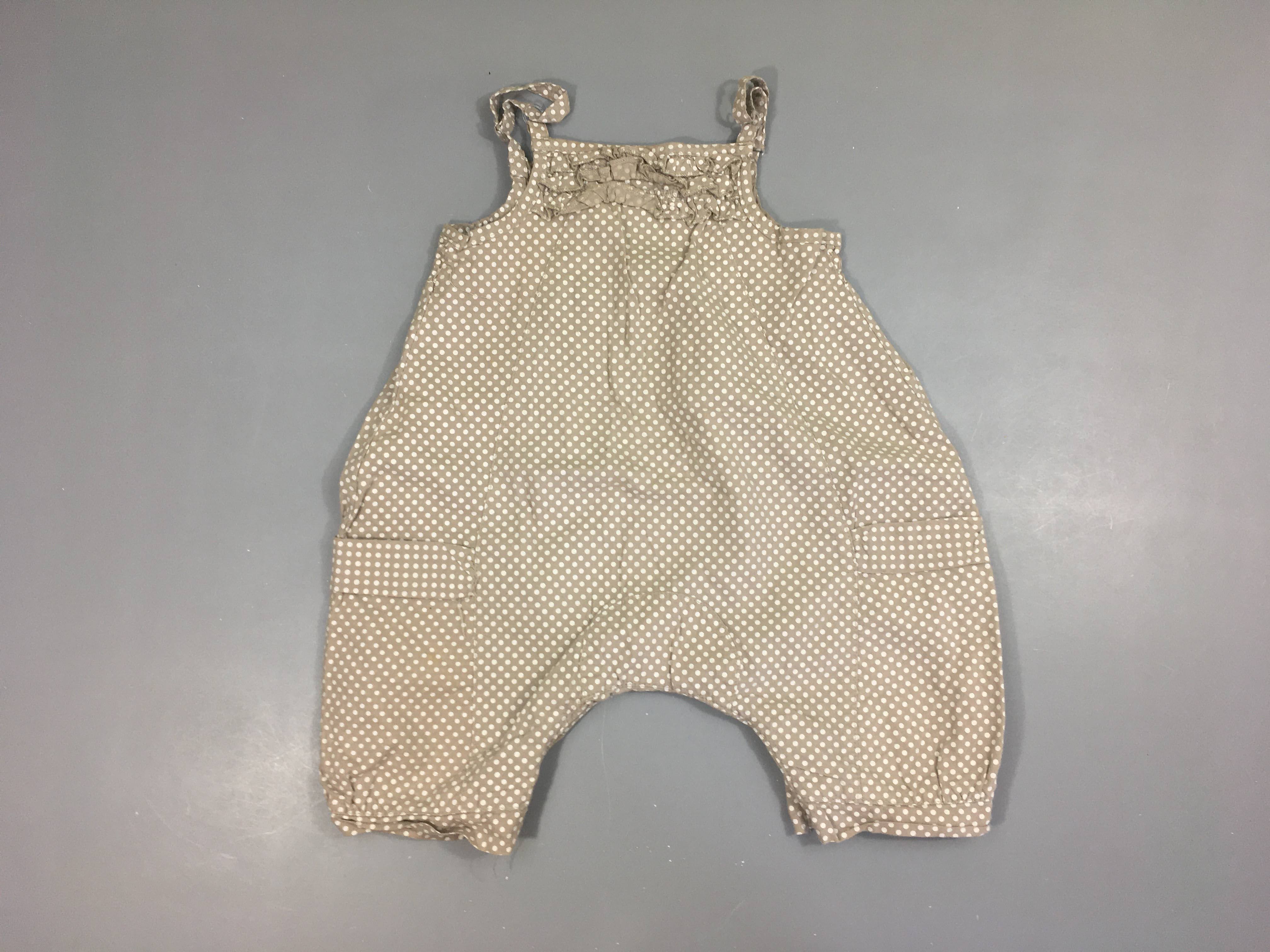 Combishort beige pois blancs s.moks