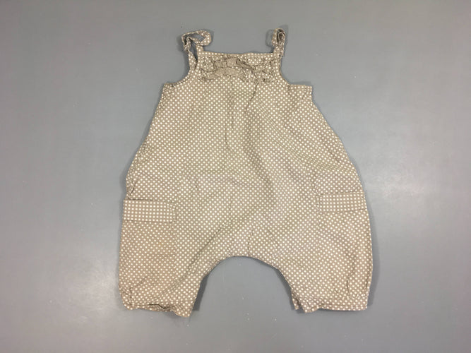 Combishort beige pois blancs s.moks, moins cher chez Petit Kiwi