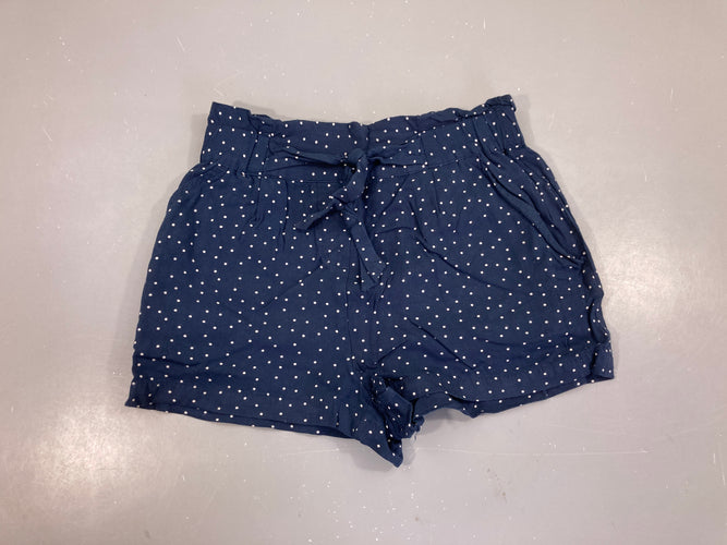Short bleu foncé pois, moins cher chez Petit Kiwi