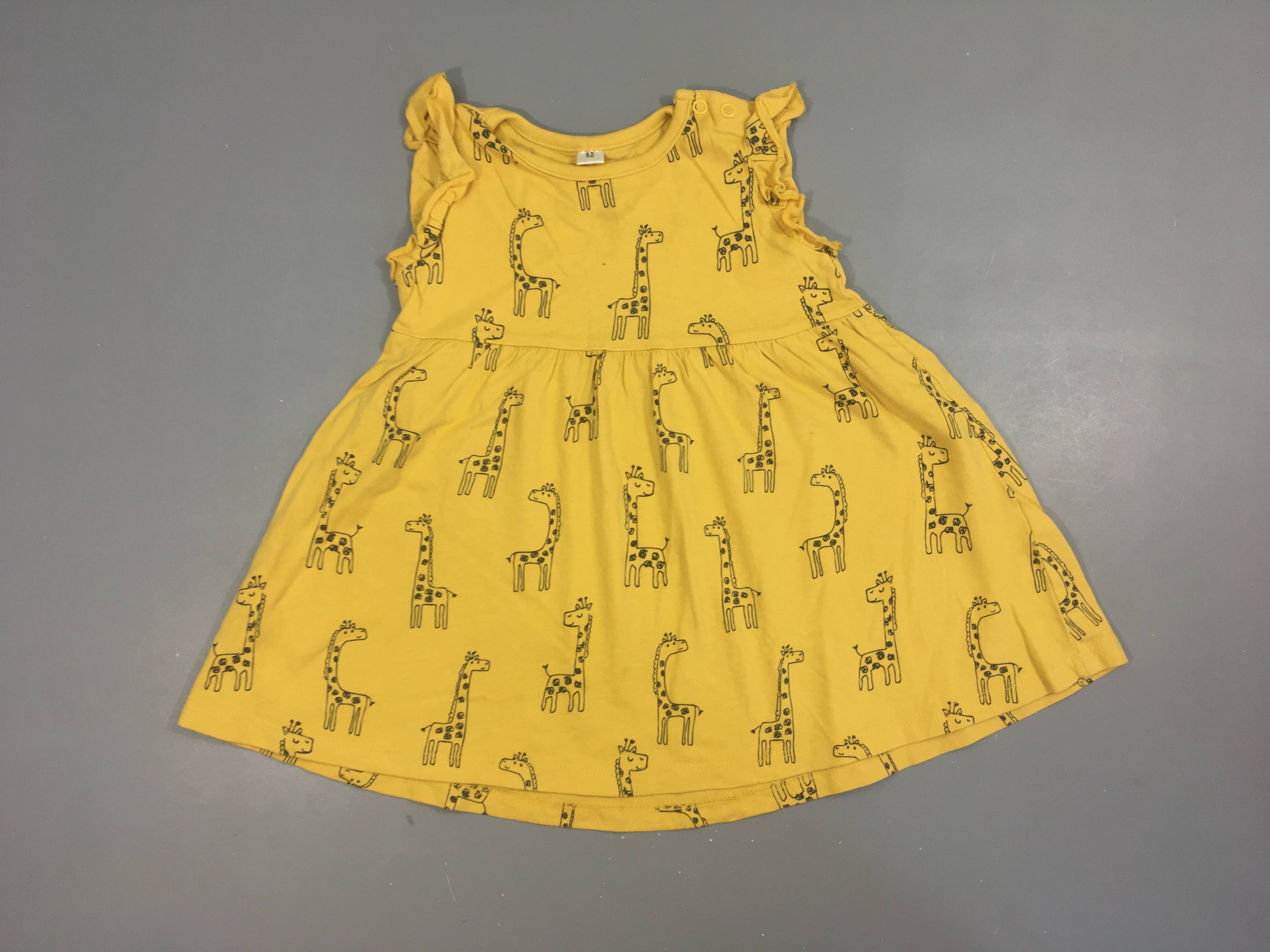 Robe s.m jersey jaune Girafes