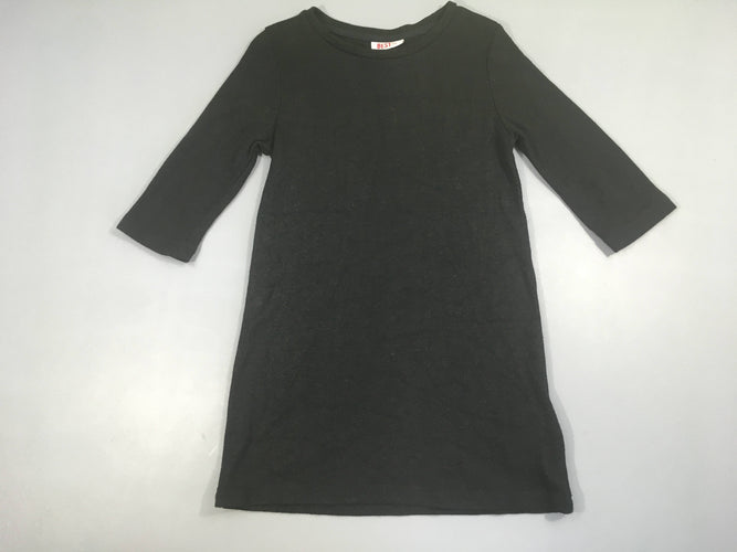 Robe m.l jersey noire irisé Léger accroc avant, moins cher chez Petit Kiwi