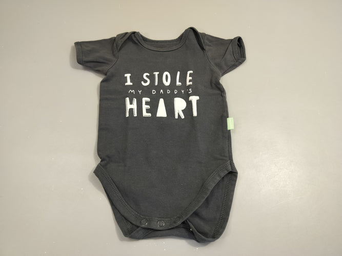 Body m.c noir "i stole my daddy's heart", moins cher chez Petit Kiwi