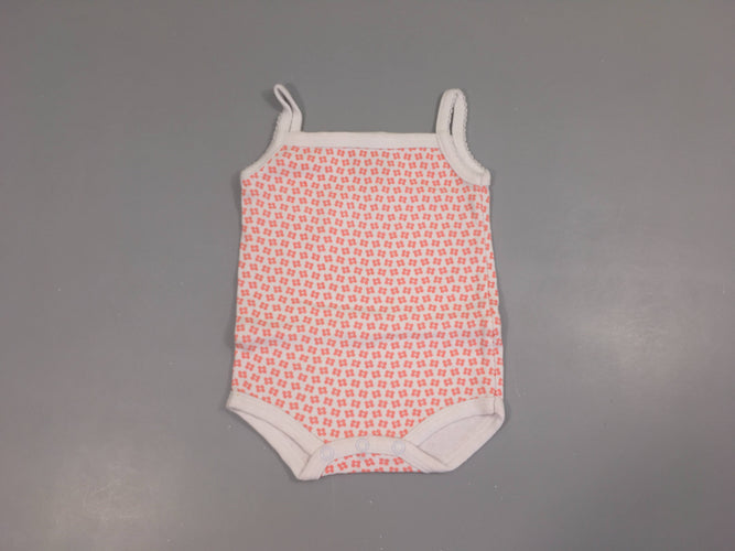 Body s.m blanc fleurs roses, moins cher chez Petit Kiwi