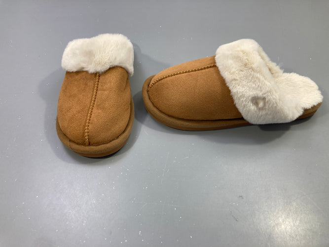 Mules Dani Créations camel fausse fourrure écru, moins cher chez Petit Kiwi