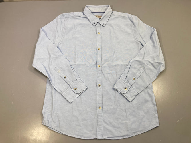 Chemise m.l bleu ciel, col boutonné, moins cher chez Petit Kiwi