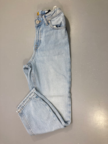Pantalon bleu clair délavé jean, taille réglable Relaxed Chris, moins cher chez Petit Kiwi