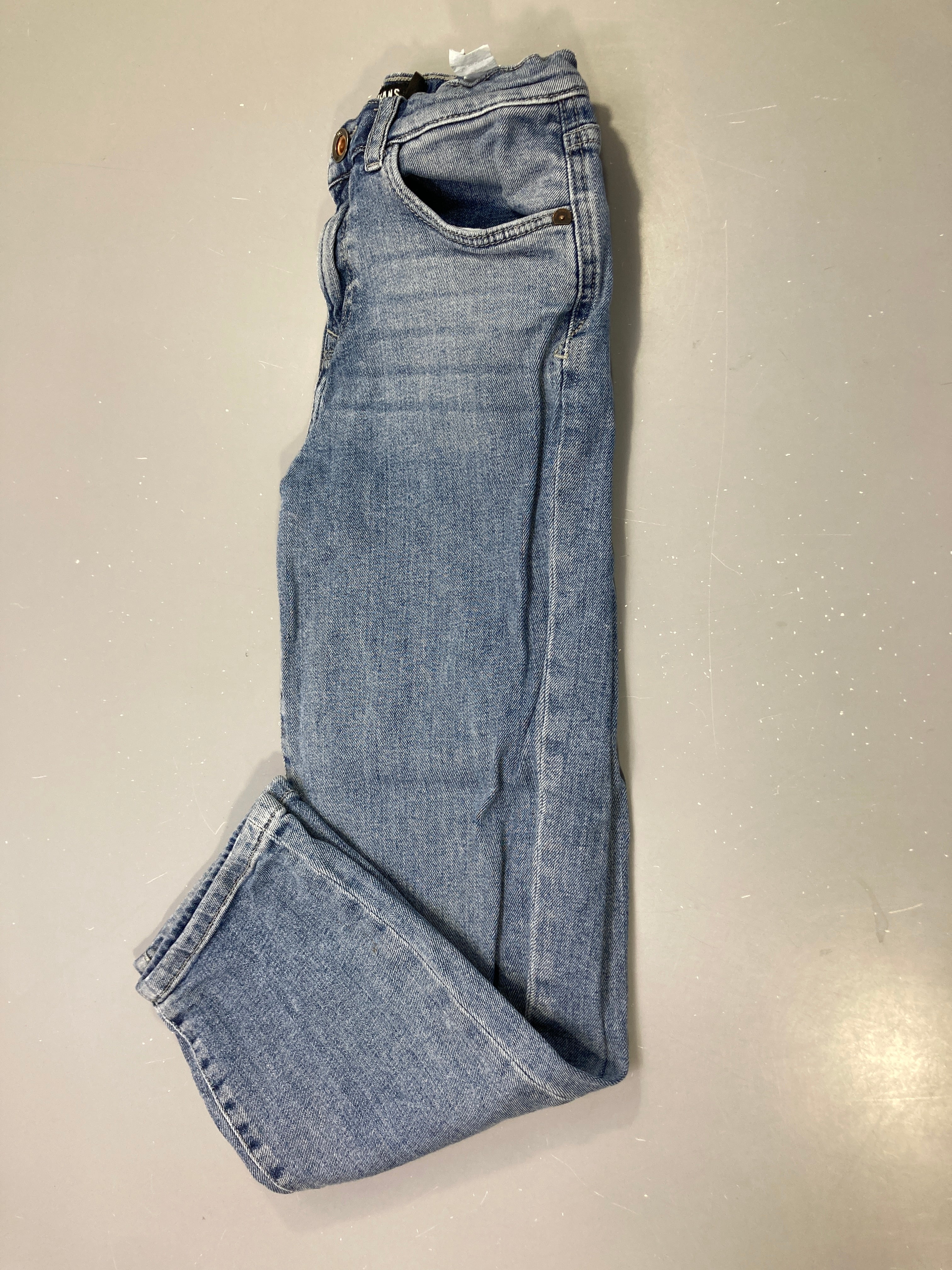 Pantalon bleu délavé jean, taille réglable