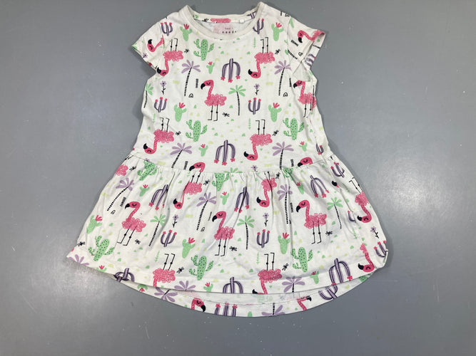 Robe m.c jersey blanc cactus, moins cher chez Petit Kiwi