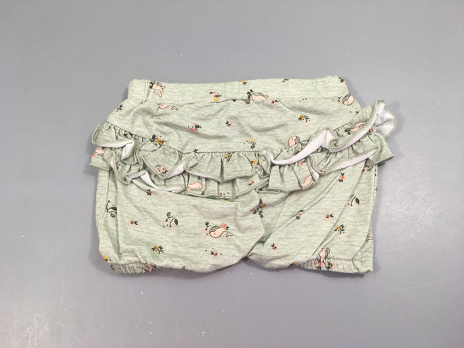 Bloomer jersey vert, baleines , volants, moins cher chez Petit Kiwi