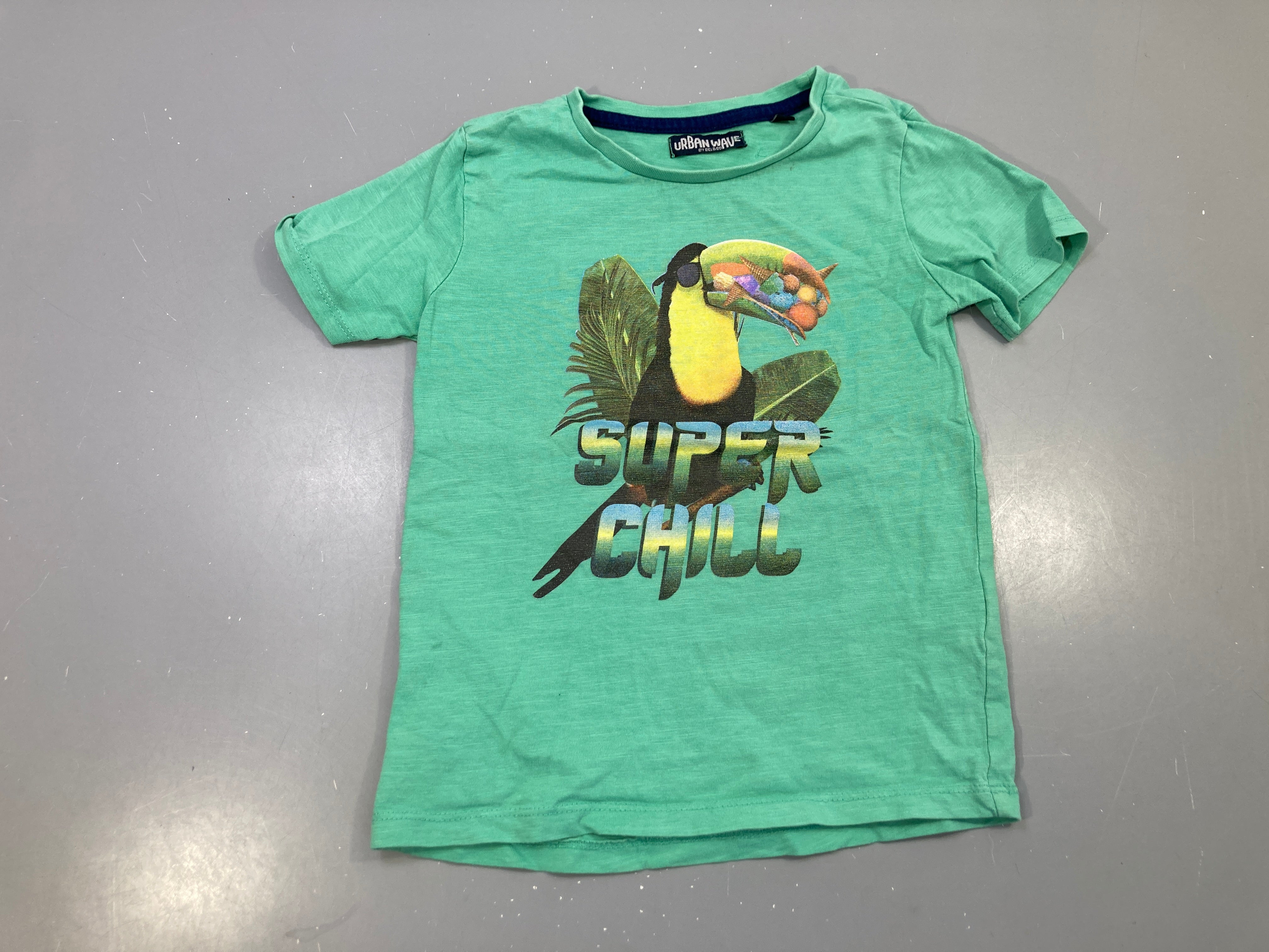 T-shirt m.c vert toucan, Super Chill, URobean Wave