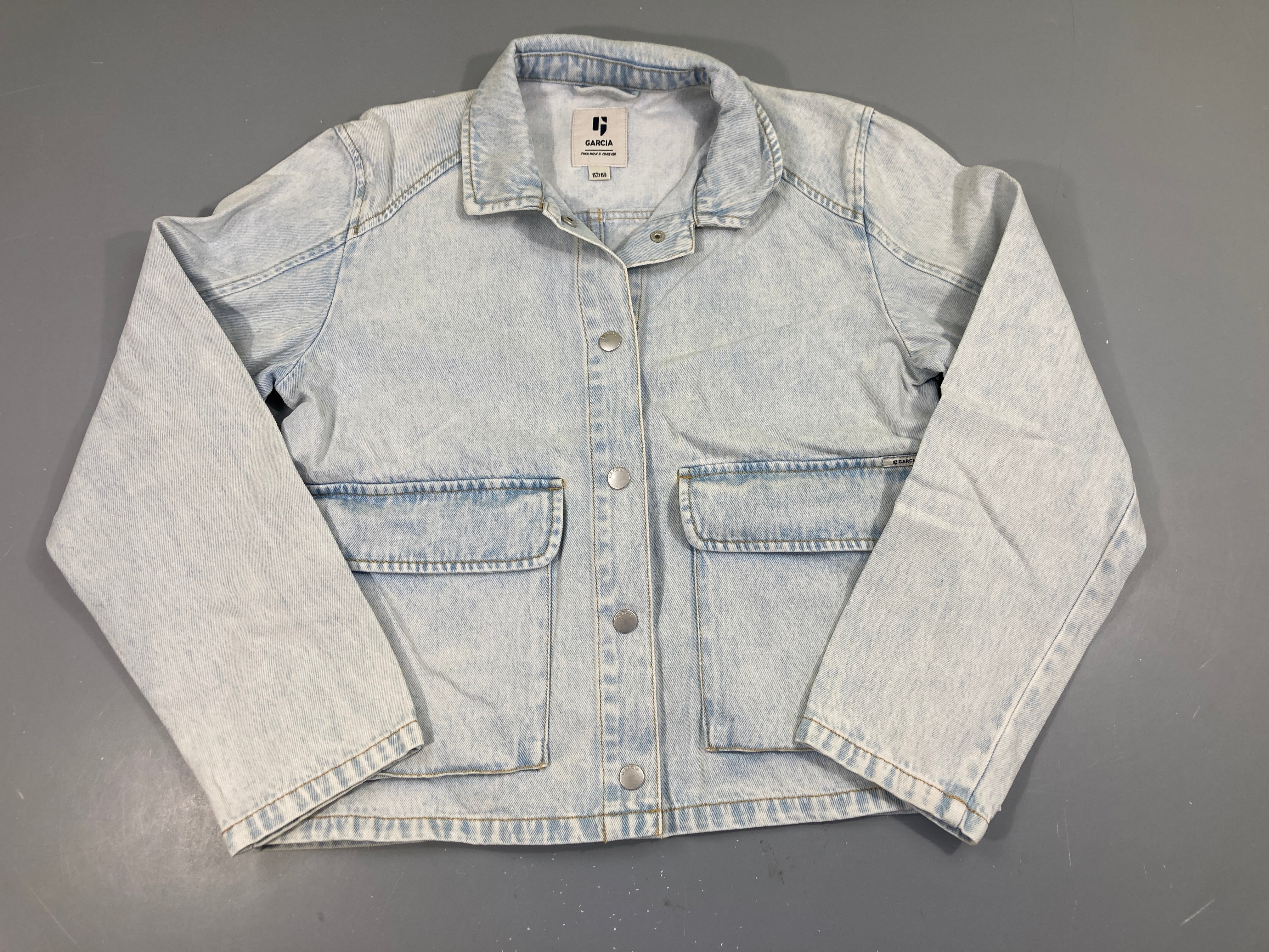 Veste en jan clair effet délavé
