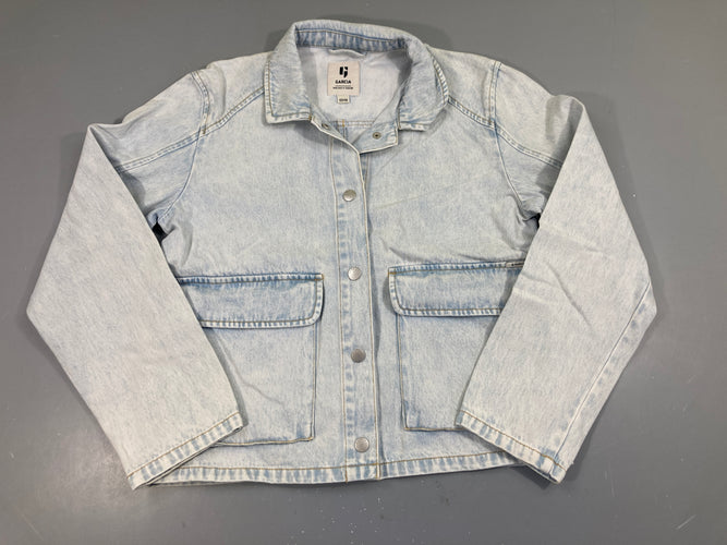 Veste en jan clair effet délavé, moins cher chez Petit Kiwi