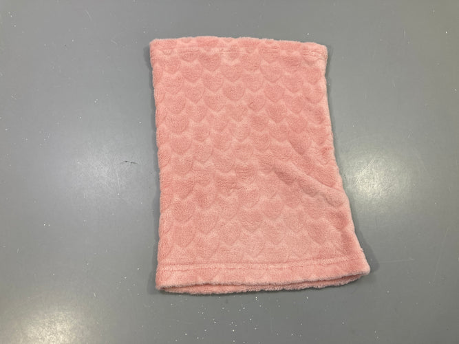 Snood polaire rose cœurs en relief, moins cher chez Petit Kiwi