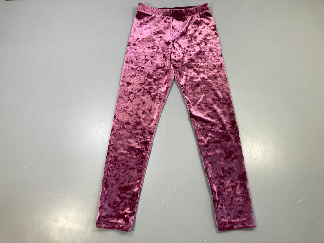 Legging velours prune frappé, moins cher chez Petit Kiwi