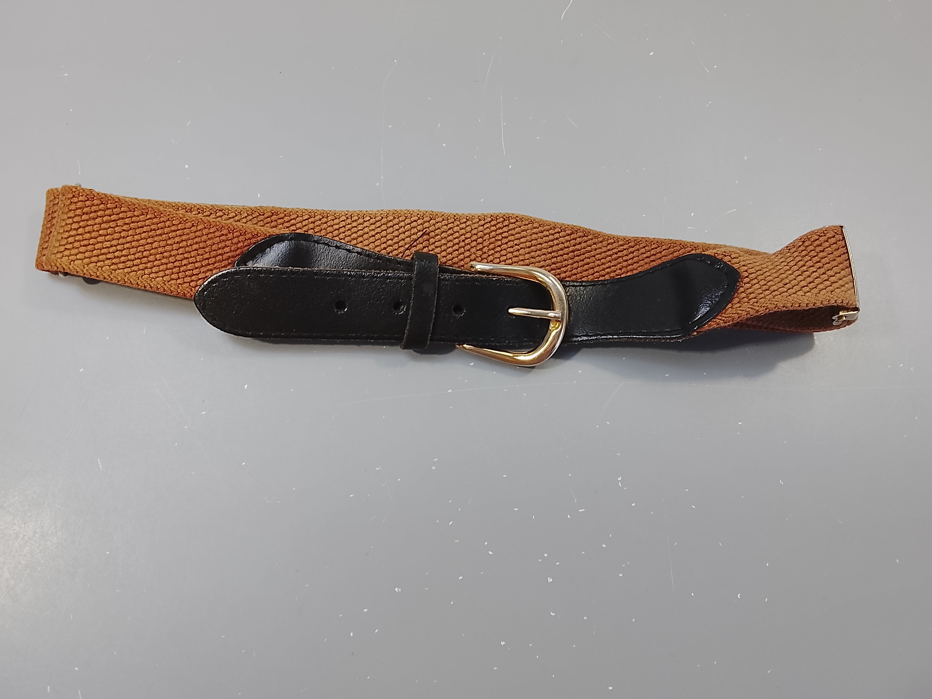 Ceinture bi- matière  beige et noir