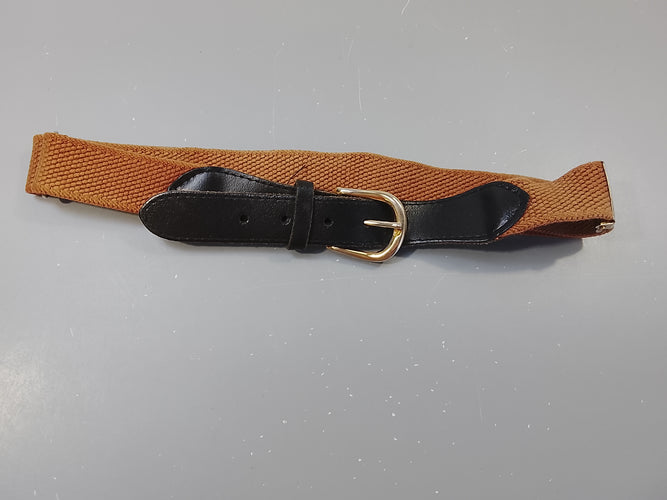 Ceinture bi- matière  beige et noir, moins cher chez Petit Kiwi