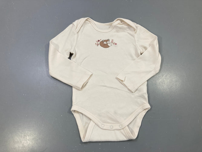 Body m.l rose renard endormi et fleurs, moins cher chez Petit Kiwi