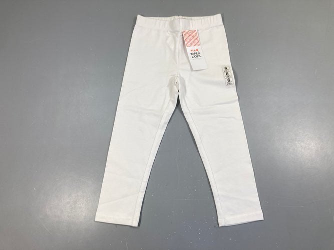 NEUF Legging 3/4 blanc, moins cher chez Petit Kiwi