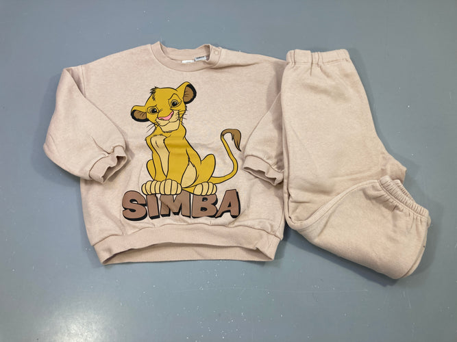 Ensemble 2pcs beige chiné sweat et jogging Simba, moins cher chez Petit Kiwi