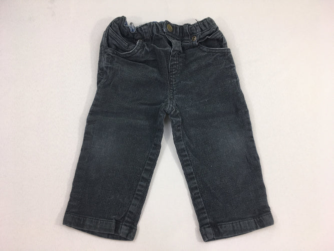 Pantalon velours côtelé bleu foncé, moins cher chez Petit Kiwi