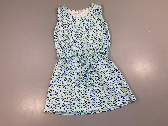 Robe s.m molleton bleu traits, moins cher chez Petit Kiwi