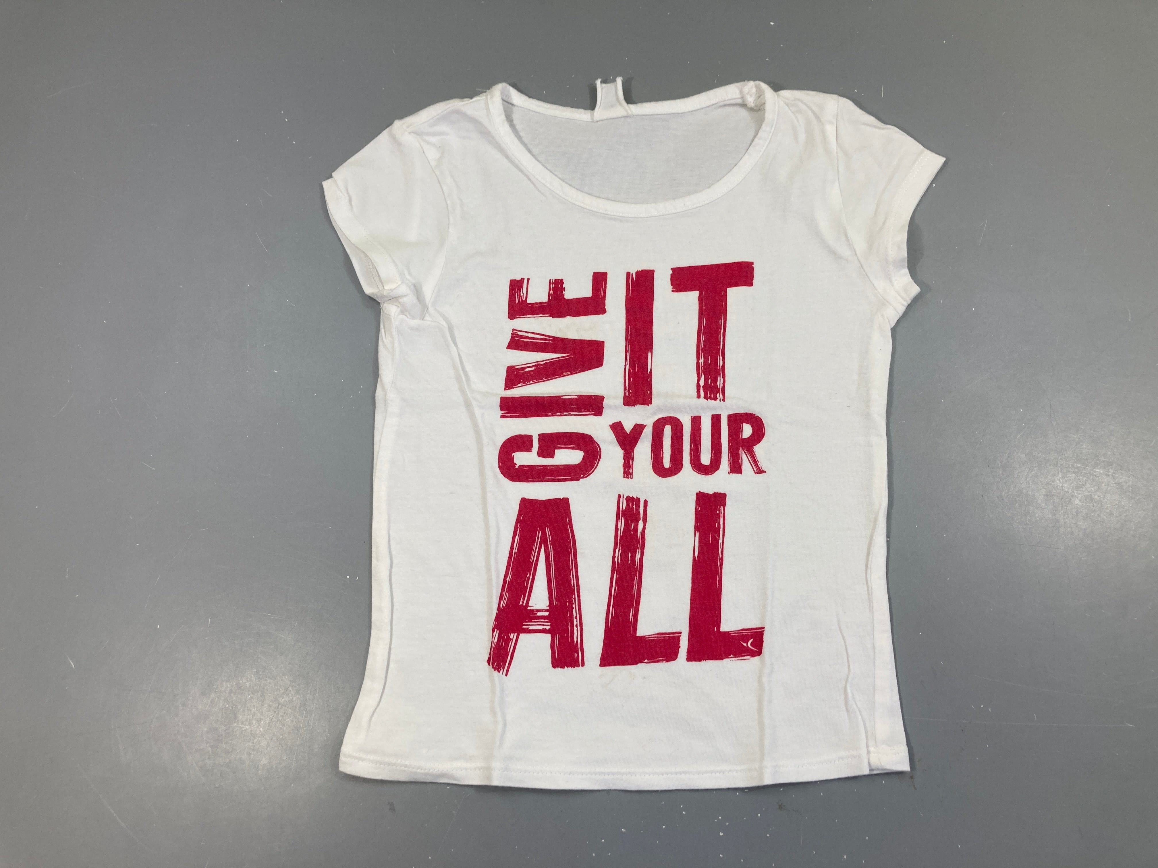 T-shirt m.c blanc Give it
