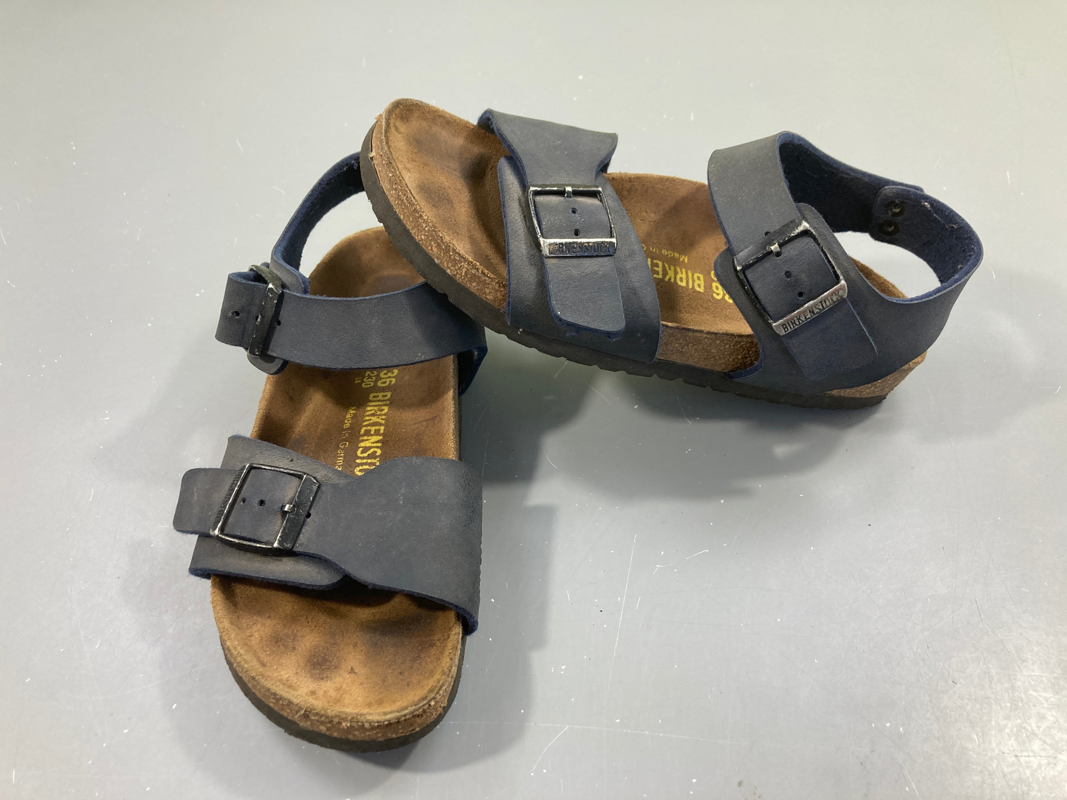 Sandales Birkenstock New York Birkibuc bleu foncé, 36