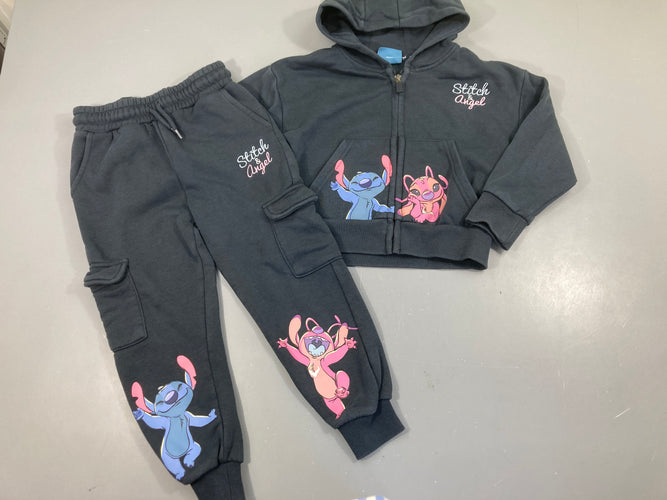 Training 2pc molleton bleu marine Stitch, un peu bouloché, moins cher chez Petit Kiwi