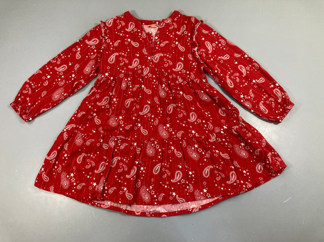 Robe m.l rouge irisé étoiles, moins cher chez Petit Kiwi