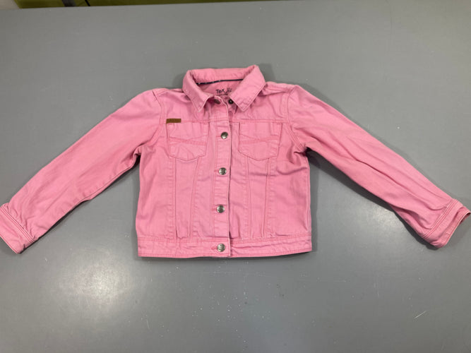 Veste en jean rose, moins cher chez Petit Kiwi