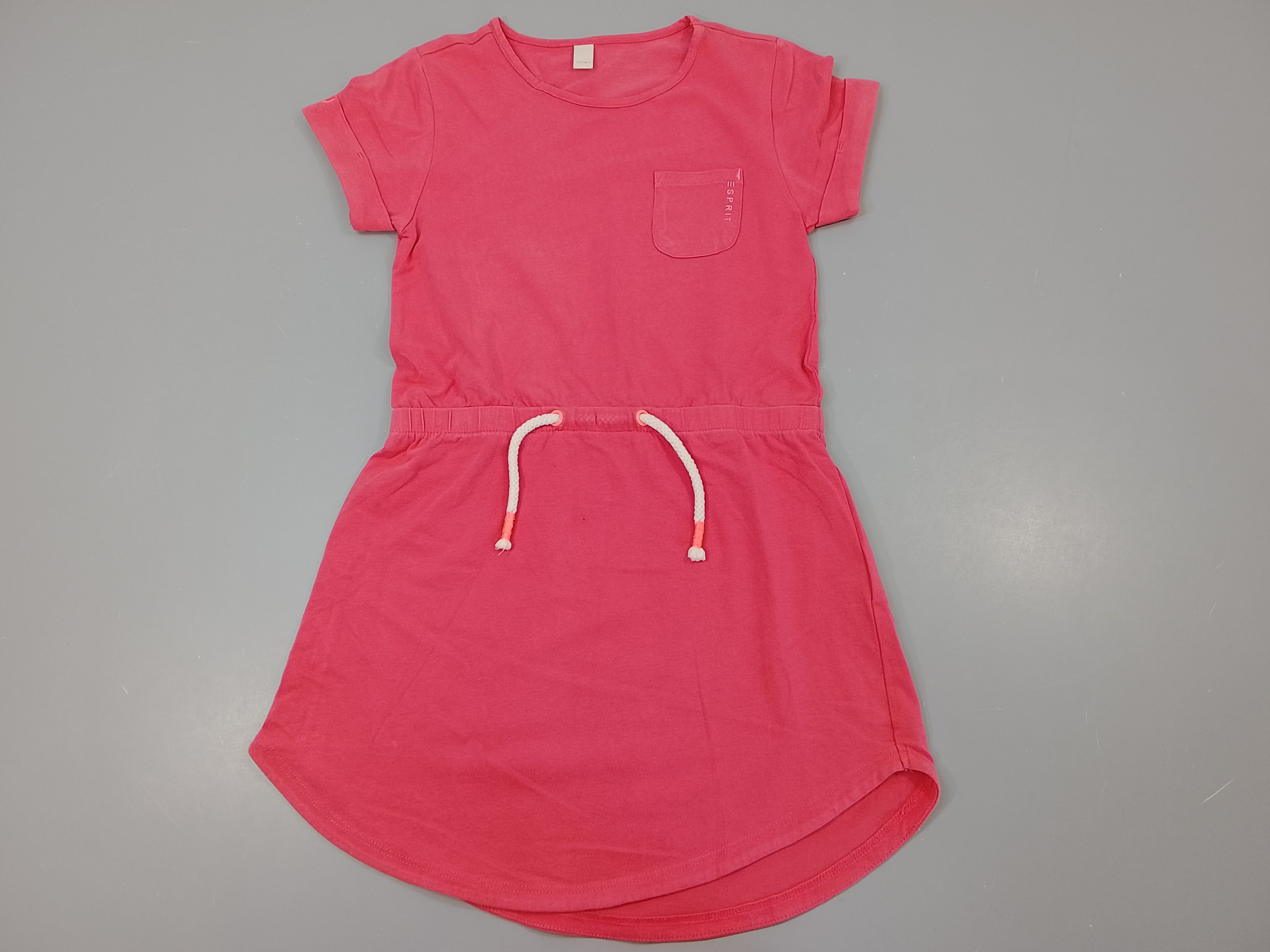 Robe m.c  jersey rose, petite poche 