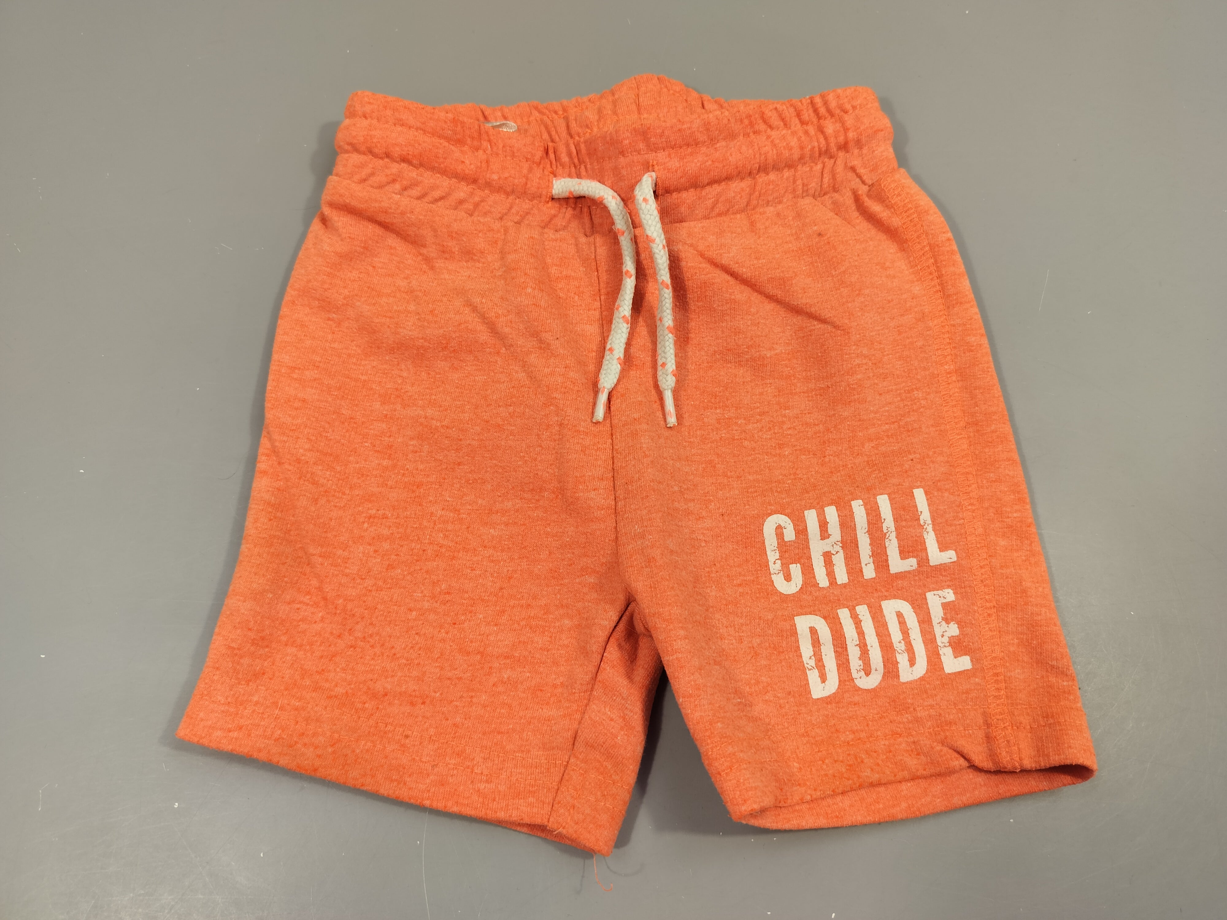 Short molleton orange néon chiné 