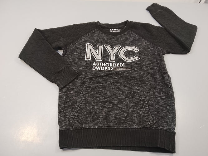 Sweat gris anthracite flammé "NYC", moins cher chez Petit Kiwi