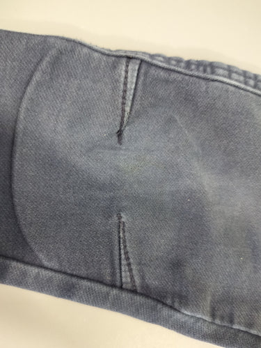 Pantalon slim bleu marine, traces aux genoux, moins cher chez Petit Kiwi