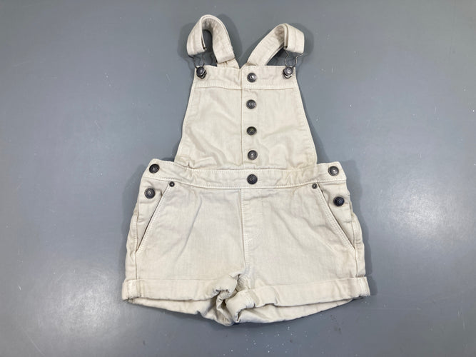 Salopette short beige, moins cher chez Petit Kiwi