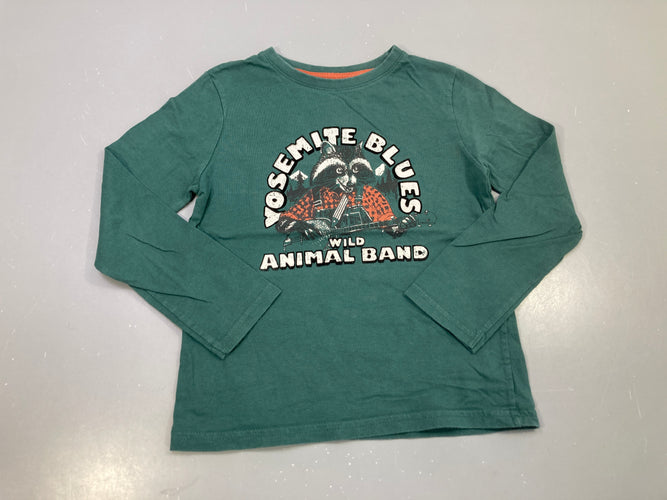 T-shirt m.l vert sapin raton laveur Yosemite Blues, moins cher chez Petit Kiwi
