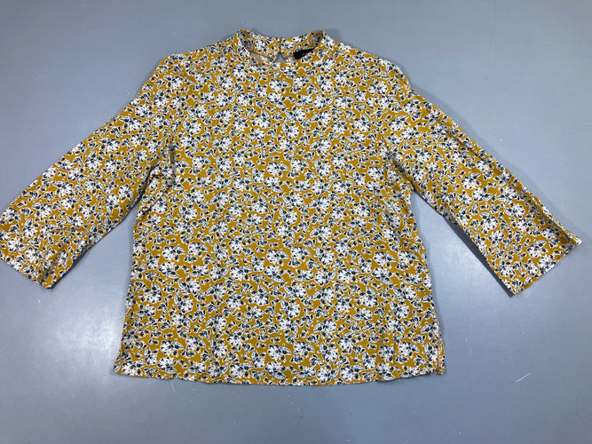 Blouse ml moutarde fleurs, Atmosphere, moins cher chez Petit Kiwi